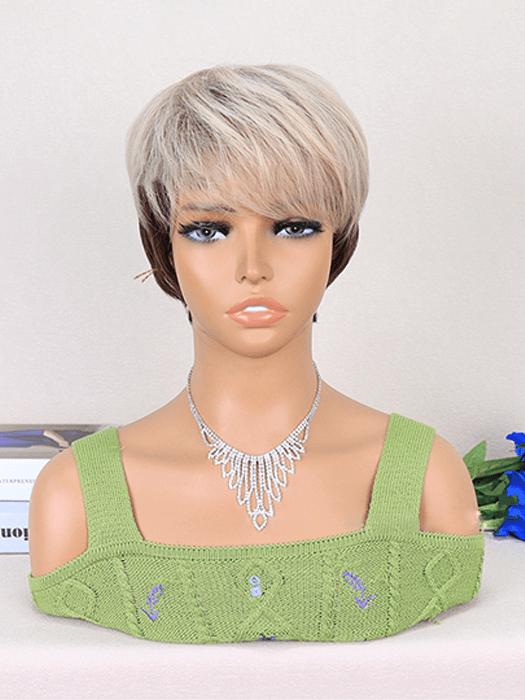 Pixie Cut Short Gray Synthetic Wigs By imwigs®