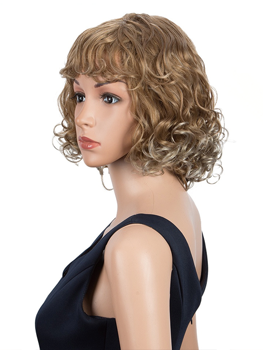 Mid-Length Bob Curly Wigs Synthetic Wigs By imwigs®