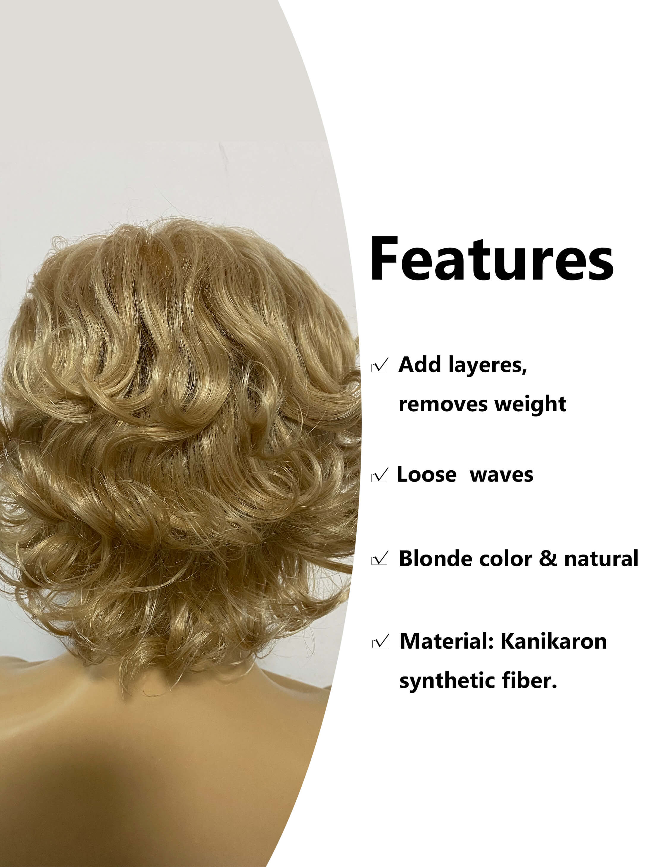 Short Layered Waves Synthetic Wigs By imwigs®