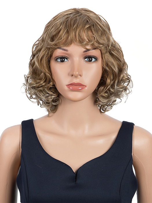 Mid-Length Bob Curly Wigs Synthetic Wigs By imwigs®