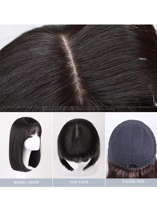 Medium Straight Bob Wigs With Bangs Human Hair Wigs By imwigs®