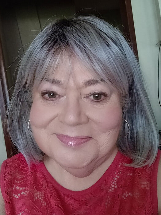 Best Long Bob Gray Rooted Synthetic Wig By imwigs®