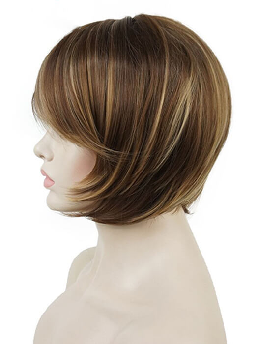 Fantasy Short Layered Bob With Rooted Synthetic Wig By imwigs®