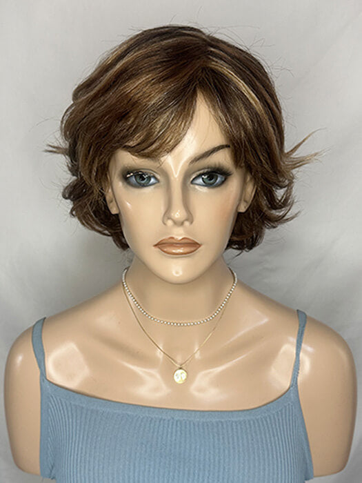 Short Curly Mixed Brown Hair Lace Front Synthetic Wigs By imwigs®