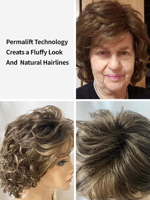 Chin Length Wavy Curly Wigs Synthetic Wigs By imwigs®