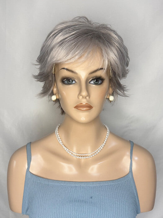 Short Light Gray Synthetic Wigs With Layered Wigs By imwigs®