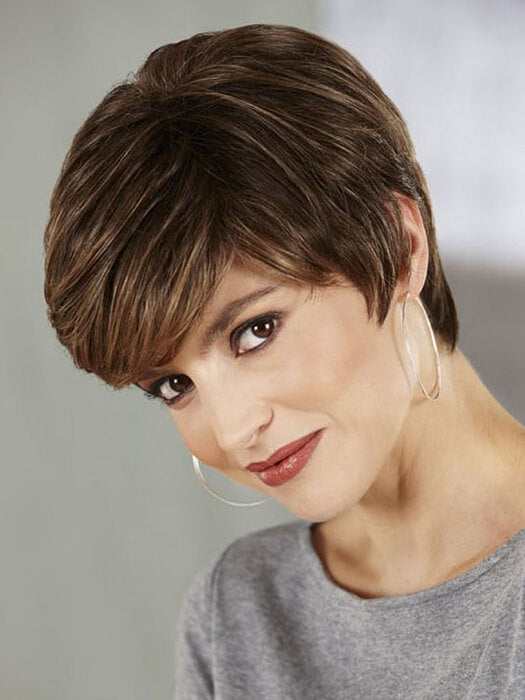 Short Layered Highlighted Synthetic Wigs