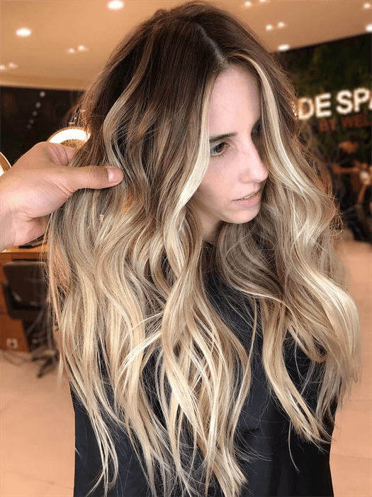 Balayage Wavy Lace Frontal Wigs Remy Human Hair Wigs By imwigs®(Mono Top)