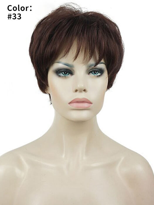 Attractive Short Spiky Straight Layered Synthetic Wig By imwigs®