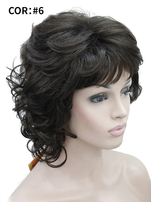 Chin Length Wavy Curly Wigs Synthetic Wigs By imwigs®