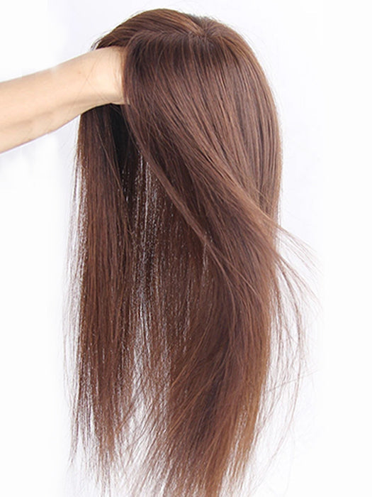 Long Straight Natural Synthetic Hair Topper (Mono Top) By imwigs®
