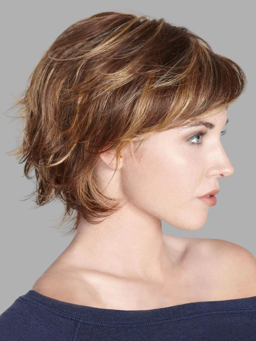 Short Layered Wavy Synthetic Wig With Bangs By imwigs®