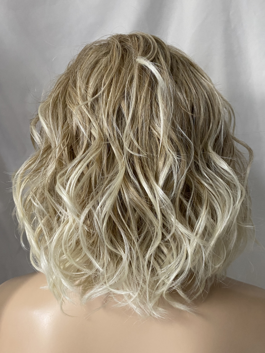 Trendy Short Bob Wavy Blonde Lace Front Synthetic Wigs By imwigs®