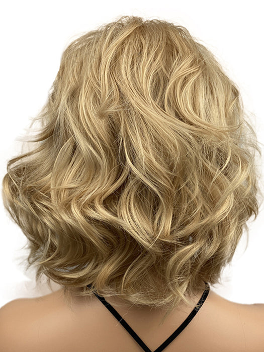 Chin Length Wavy Blonde Synthetic Wigs By imwigs®