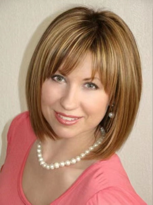Winner Bob Straight Synthetic Wig With Roots By imwigs®