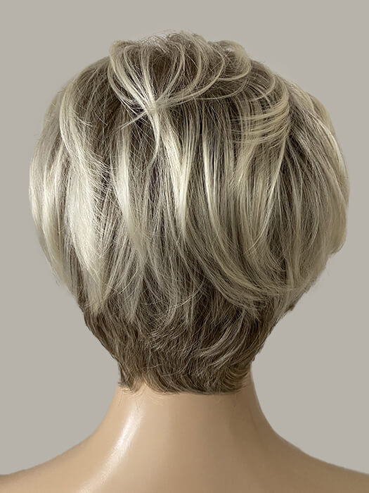 Short Spiky Bob Layered Platinum Straight Synthetic Wig By imwigs®