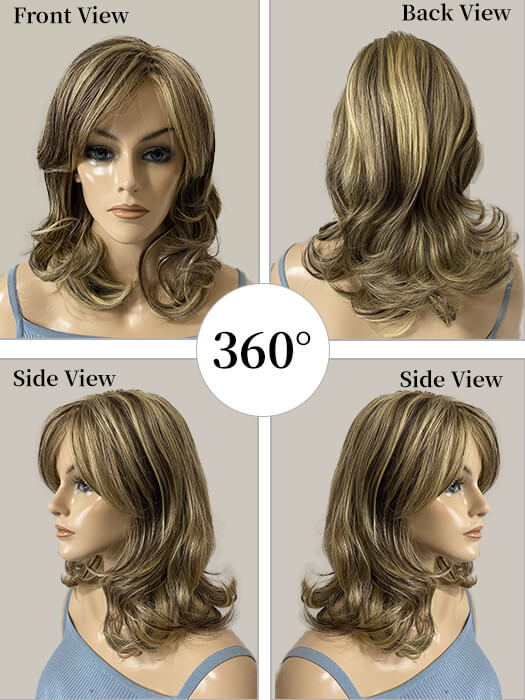 Mid-length Layered Wigs Wavy Curly Synthetic Wigs By imwigs®