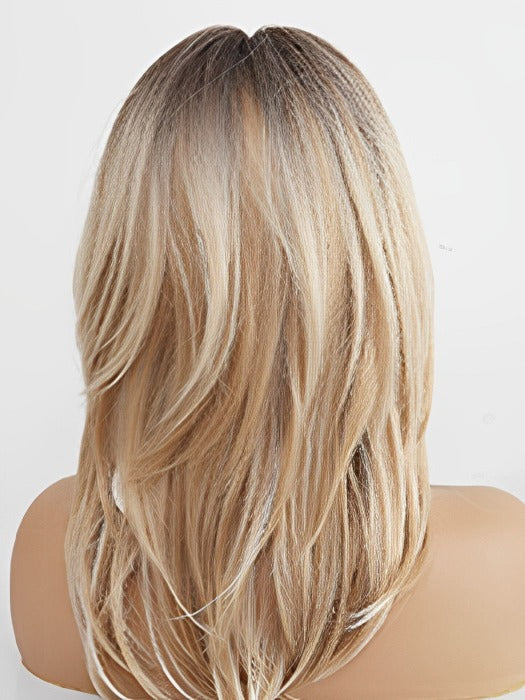 Classical Middle Length Layered Synthetic Wigs With Roots By imwigs®