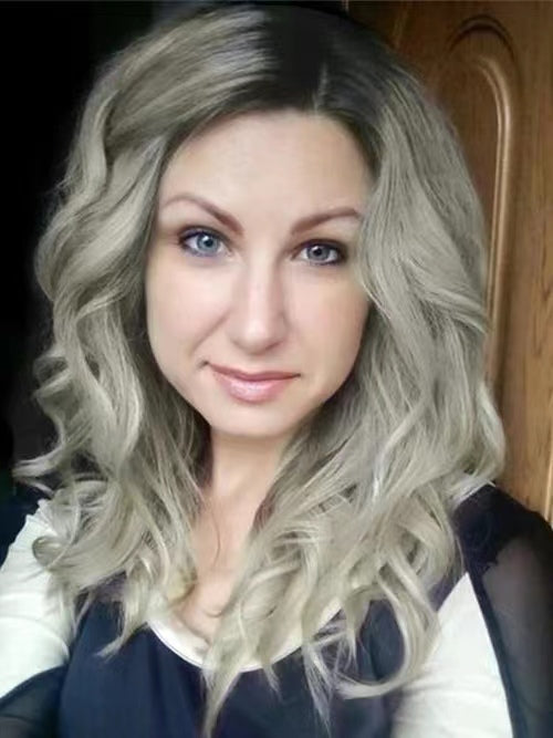 Sublime Middle Length Curly Silver Blonde Mono Part Synthetic Wig By imwigs®