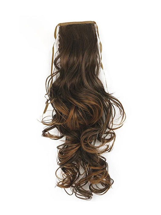 Long Curly Wavy Dark Brown Ponytail Extension By imwigs®