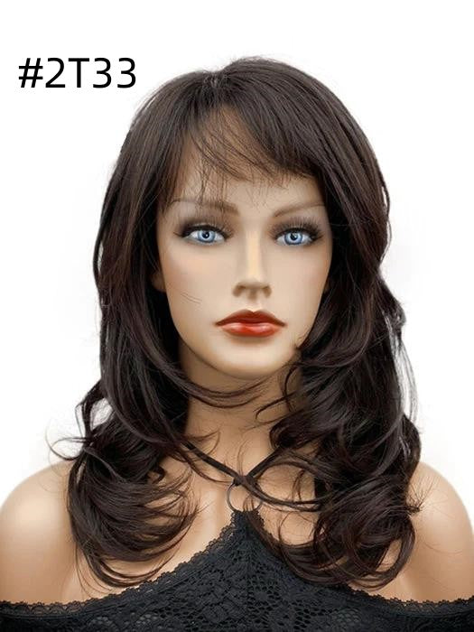 Natural Mid-Length Curly Synthetic Wig By imwigs®