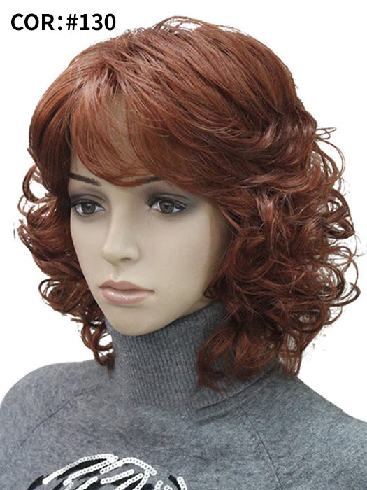 Chin Length Wavy Curly Wigs Synthetic Wigs By imwigs®