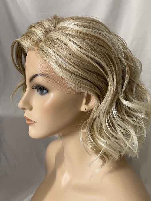 Trendy Short Bob Wavy Blonde Lace Front Synthetic Wigs By imwigs®