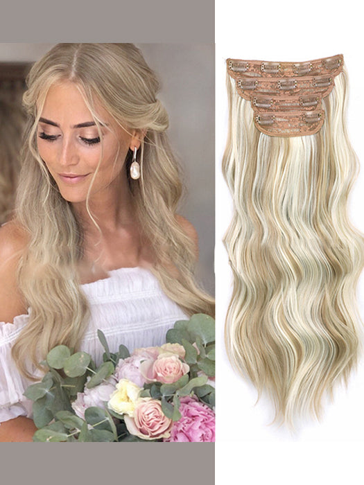 Hair Extensions Highlight Wavy Long Synthetic Hairpieces For Women 18 Inch By imwigs®