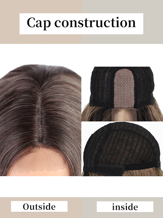 24 Inch Long Ombre Blonde Highlighted Waved Lace Part Wig By imwigs®