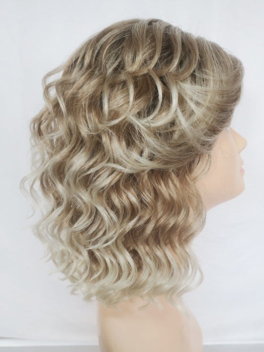 Mid-Length Bob Wavy Blonde Lace Front Synthetic Wigs By imwigs®