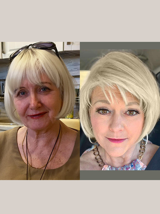 Short Bob Straight Light Blonde Synthetic Wig By imwigs®
