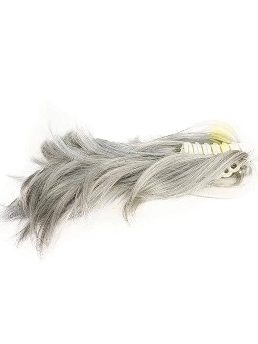Short Gray Layered Synthetic Hair Clip Ponytail By imwigs®