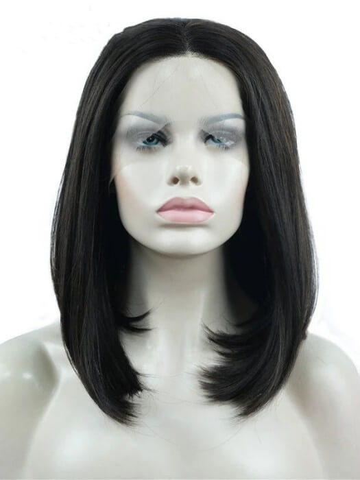 Elegant Shoulder Length Straight Lace Front Synthetic Wigs By imwigs®