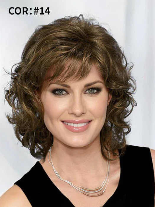 Chin Length Wavy Curly Wigs Synthetic Wigs By imwigs®