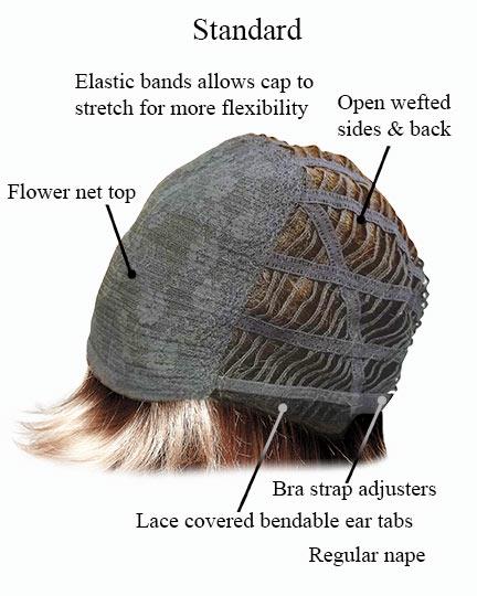 Medium Straight Side Part Layered Brown Synthetic Wig With Highlight By imwigs®