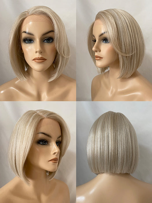 Soft Straight Bob Blonde Synthetic Wigs (Lace Part) By imwigs®