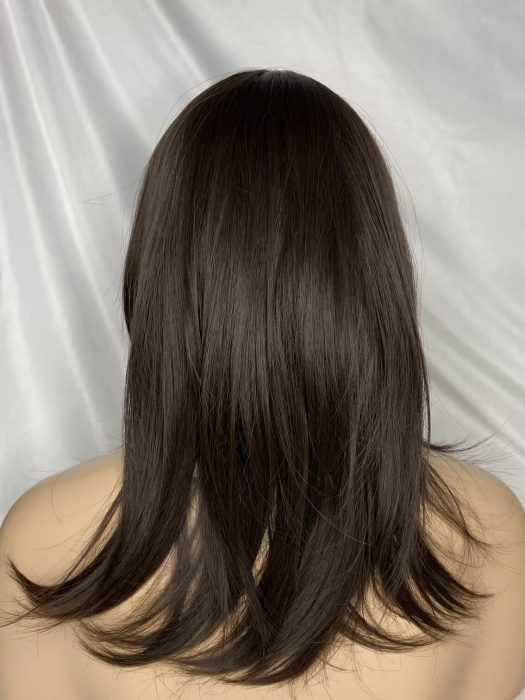 Loose Messy Lob Straight Wigs Mid-length Synthetic Wigs With Bangs (Capless) By imwigs®