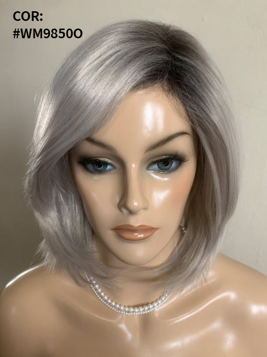 Best Long Bob Gray Rooted Synthetic Wig By imwigs®