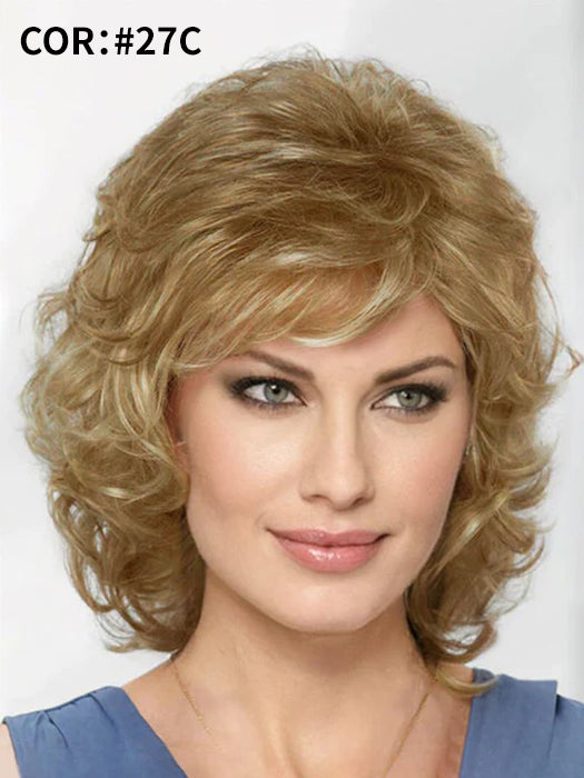 Chin Length Wavy Curly Wigs Synthetic Wigs By imwigs®
