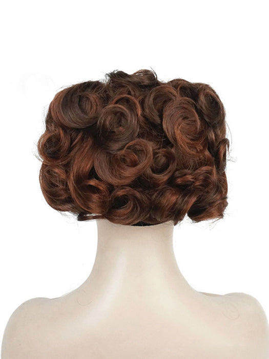 Short Messy Curly Hair Bun Extension Easy Stretch Hair Combs Clip By imwigs®