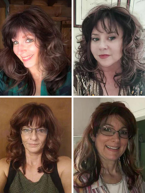 Mid-length Layered Wigs Wavy Curly Synthetic Wigs By imwigs®