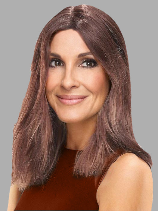 Long Straight Natural Synthetic Hair Topper (Mono Top) By imwigs®