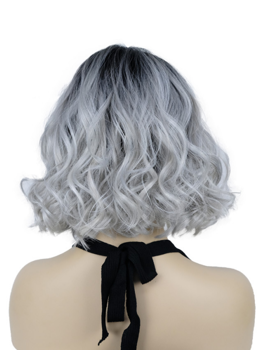 Alive Short Bob Wavy Curly Lace Front Synthetic Wig By imwigs®