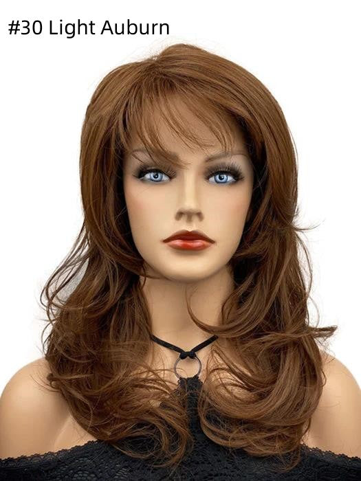 Natural Mid-Length Curly Synthetic Wig By imwigs®