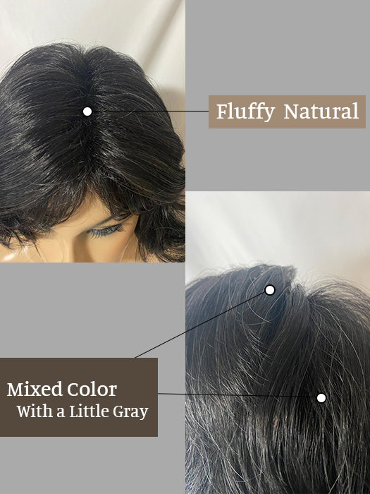 Attractive Shoulder Length Wavy Synthetic Wig With Bangs By imwigs®