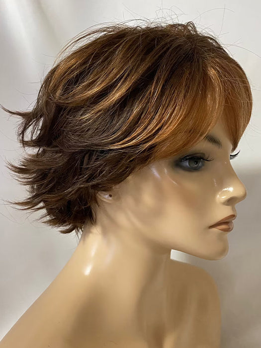 Pixie Cut Short Curly Layered Brown Synthetic Wig By imwigs®