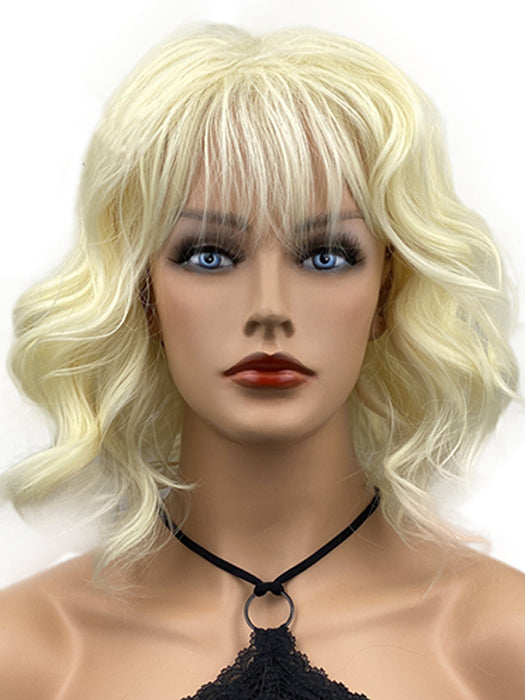 Chin Length Wavy Blonde Synthetic Wigs By imwigs®