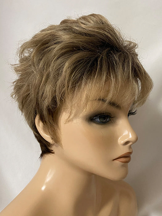 Short Spiky Straight Synthetic Wig With Roots By imwigs®