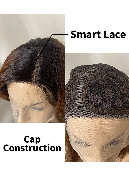 Mid-Length Brown Layered Wavy Lace Front Synthetic Hair Wig By imwigs®