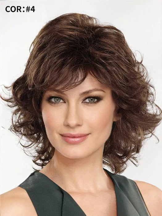 Chin Length Wavy Curly Wigs Synthetic Wigs By imwigs®